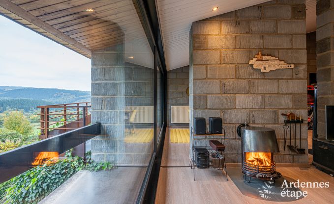 Chalet for 4 people in Stavelot with jacuzzi, wood stove and private terrace