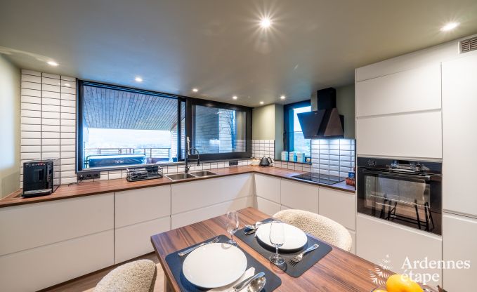 Chalet for 4 people in Stavelot with jacuzzi, wood stove and private terrace