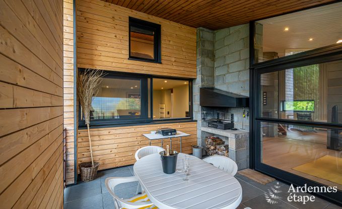 Chalet for 4 people in Stavelot with jacuzzi, wood stove and private terrace