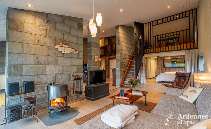 Chalet for 4 people in Stavelot with jacuzzi, wood stove and private terrace