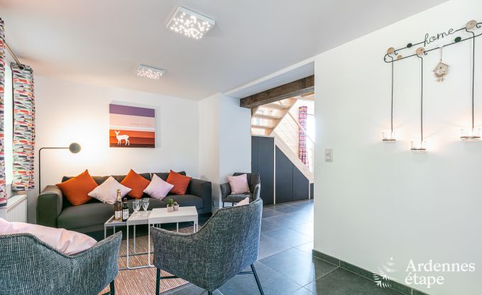 Rental house for 6 people in Stoumont, Ardennes, 3 bedrooms, private garden, terrace with barbecue, optimal comfort