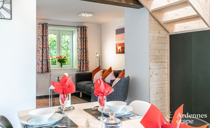Rental house for 6 people in Stoumont, Ardennes, 3 bedrooms, private garden, terrace with barbecue, optimal comfort