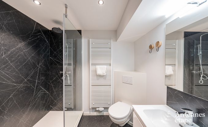 Spacious chalet for 8 people in Trois-Ponts with indoor-outdoor pool, sauna and private terrace by the water