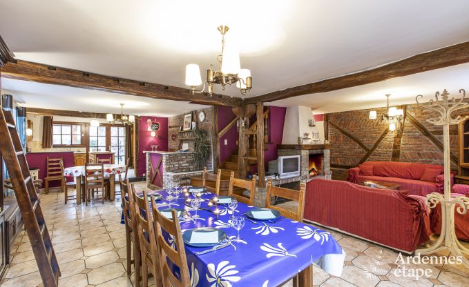 Charming and authentic holiday house for 12 pers. to rent in Vencimont