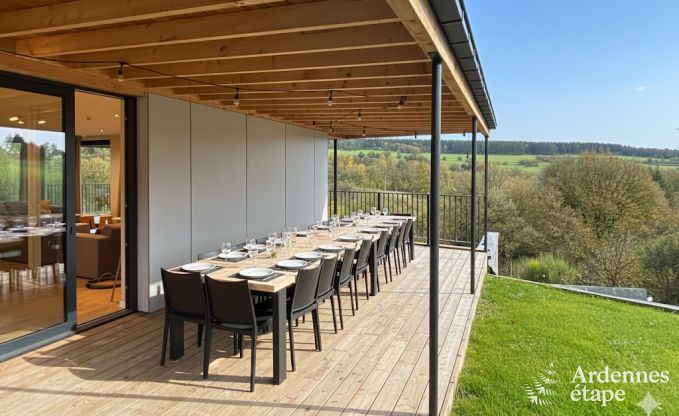 Spacious holiday home for 20 people in Vencimont with 9 bathrooms, sauna, infrared cabin, playroom and private garden in the Ardennes