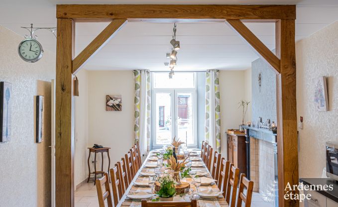 Holiday home in Vencimont, Ardennes, 12 people, 4 bedrooms, private sauna, billiards, garden by the water