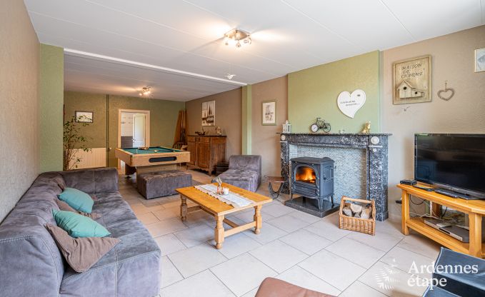 Holiday home in Vencimont, Ardennes, 12 people, 4 bedrooms, private sauna, billiards, garden by the water