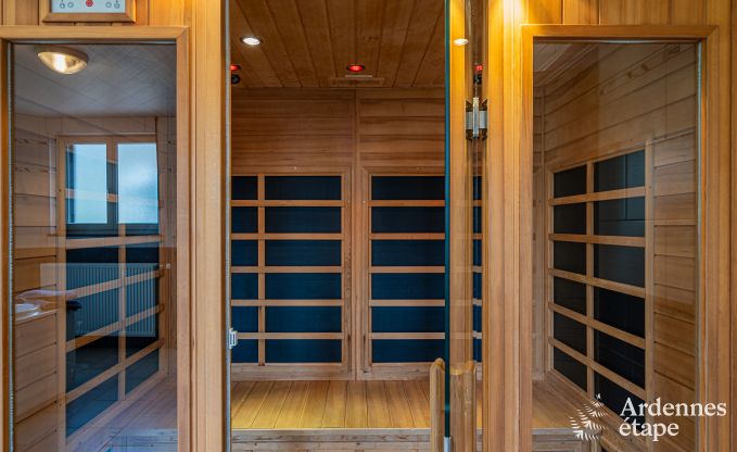 Holiday home in Vencimont, Ardennes, 12 people, 4 bedrooms, private sauna, billiards, garden by the water