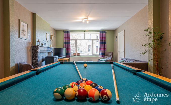 Holiday home in Vencimont, Ardennes, 12 people, 4 bedrooms, private sauna, billiards, garden by the water