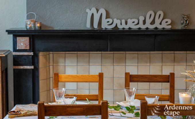 Holiday home in Vencimont, Ardennes, 12 people, 4 bedrooms, private sauna, billiards, garden by the water