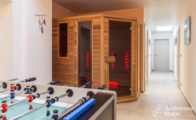 Holiday home for nine people with sauna and gym near Vielsalm.