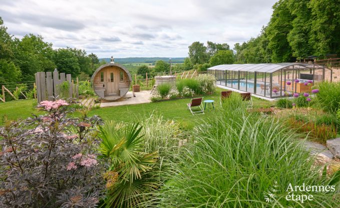 Unforgettable stay in Villers-en-Fagne: Holiday home with sauna, jacuzzi and breathtaking view in the Ardennes.