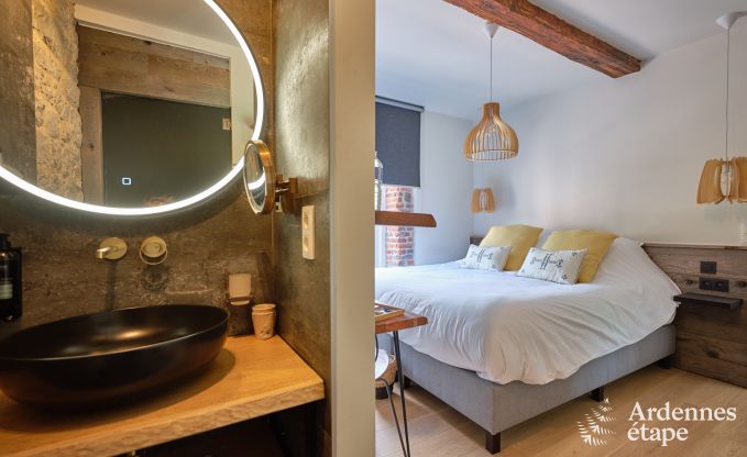 Comfortable holiday home for 10 people in Villers-en-Fagne with covered outdoor pool, jacuzzi and wood stove