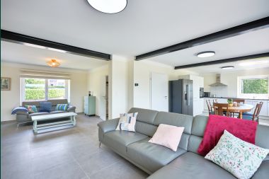 Holiday home for 6 people in Virton with 3 bedrooms, sauna, wood stove, outdoor pool and private terrace