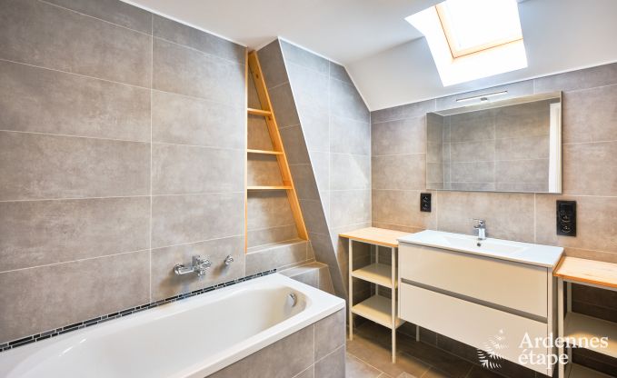 Holiday home for 6 people in Virton with 3 bedrooms, sauna, wood stove, outdoor pool and private terrace