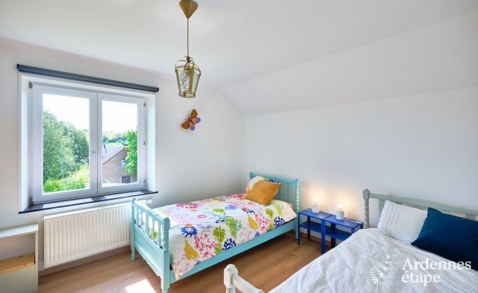 Holiday home for 6 people in Virton with 3 bedrooms, sauna, wood stove, outdoor pool and private terrace