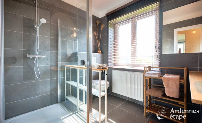 Holiday home for 6 people in Virton with 3 bedrooms, sauna, wood stove, outdoor pool and private terrace