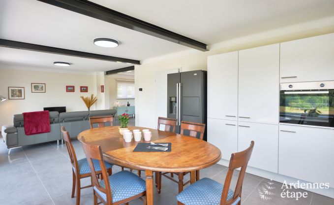 Holiday home for 6 people in Virton with 3 bedrooms, sauna, wood stove, outdoor pool and private terrace