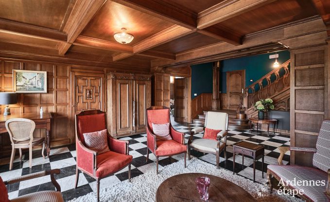 Enchanting stay in the Ardennes: castle in Vresse-sur-Semois with pool, 8 bedrooms for 15 people