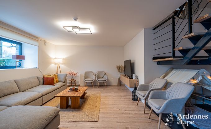 Spacious farmhouse for 14 people in Vresse-sur-Semois with 5 bedrooms, 5 bathrooms, heated indoor pool, playroom and private terrace