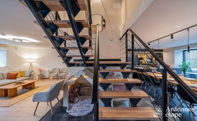 Spacious farmhouse for 14 people in Vresse-sur-Semois with 5 bedrooms, 5 bathrooms, heated indoor pool, playroom and private terrace