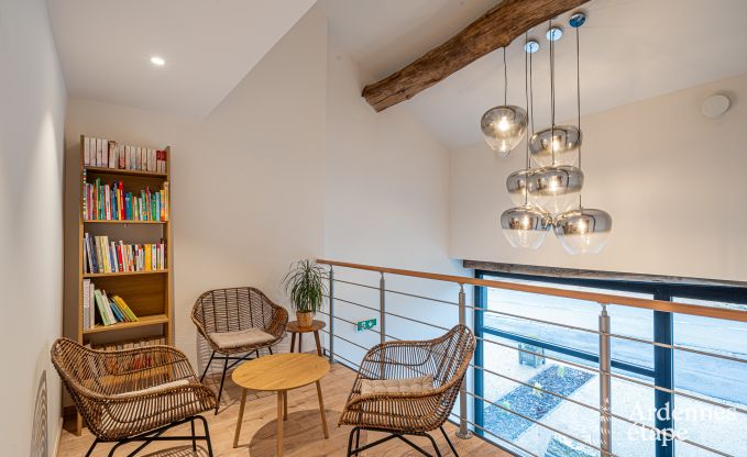 Spacious farmhouse for 14 people in Vresse-sur-Semois with 5 bedrooms, 5 bathrooms, heated indoor pool, playroom and private terrace