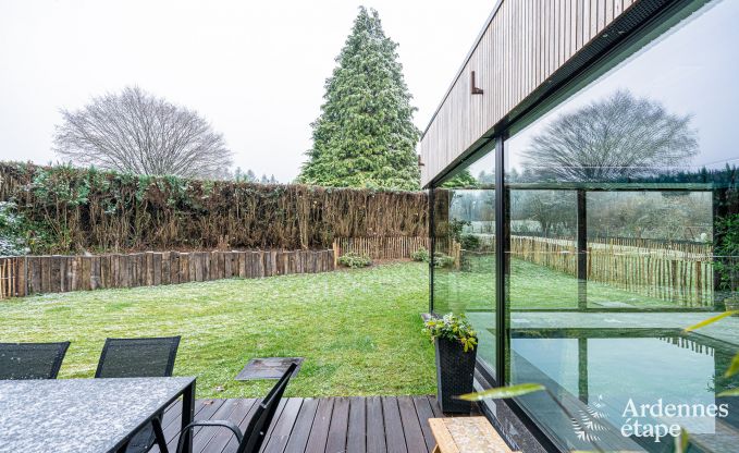 Spacious farmhouse for 14 people in Vresse-sur-Semois with 5 bedrooms, 5 bathrooms, heated indoor pool, playroom and private terrace