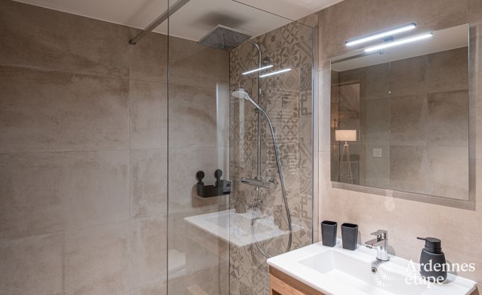 Spacious farmhouse for 14 people in Vresse-sur-Semois with 5 bedrooms, 5 bathrooms, heated indoor pool, playroom and private terrace