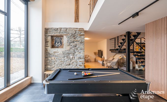Spacious farmhouse for 14 people in Vresse-sur-Semois with 5 bedrooms, 5 bathrooms, heated indoor pool, playroom and private terrace