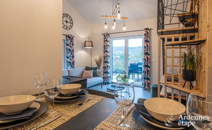 Single-story holiday home in Vresse-sur-Semois: terrace with view, ideal for a couple with children