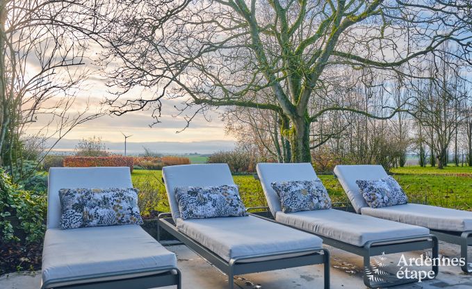 Charming village house for 10 people in Yvoir: hot tub, fireplace, large private garden