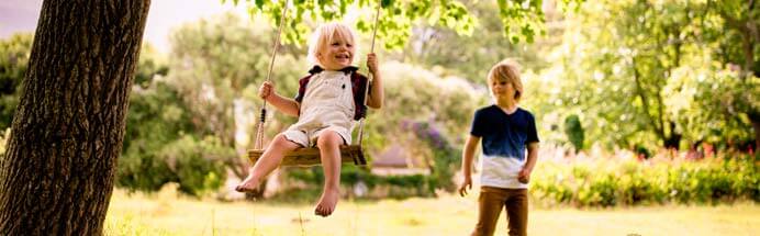 Houses with playground